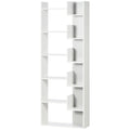 Modern 6-Tier Bookcase with 11 Open Shelves Freestanding Shelving Unit for Home Office and Study - White