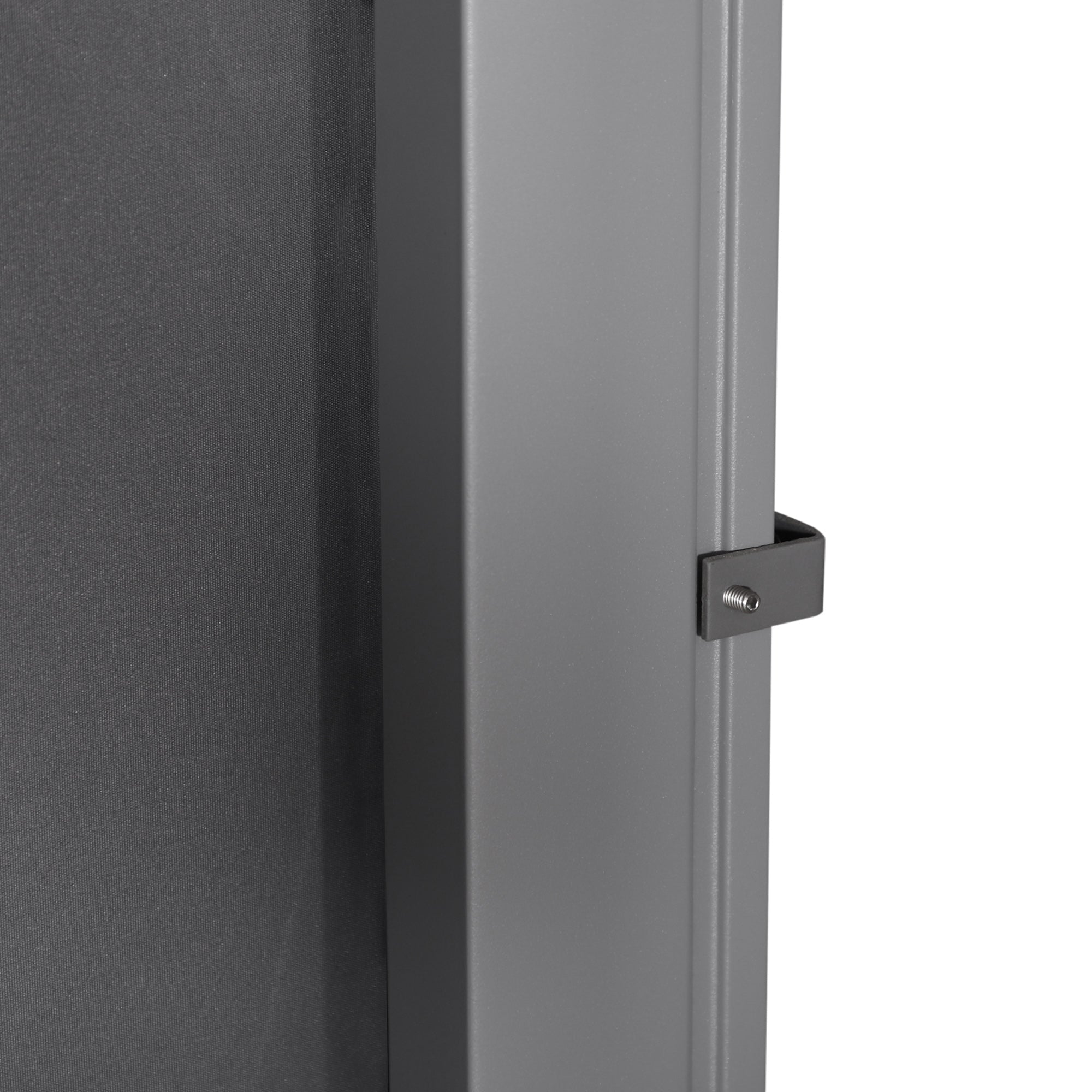 Retractable Sun Awning Screen for UV Protection and Privacy - Grey