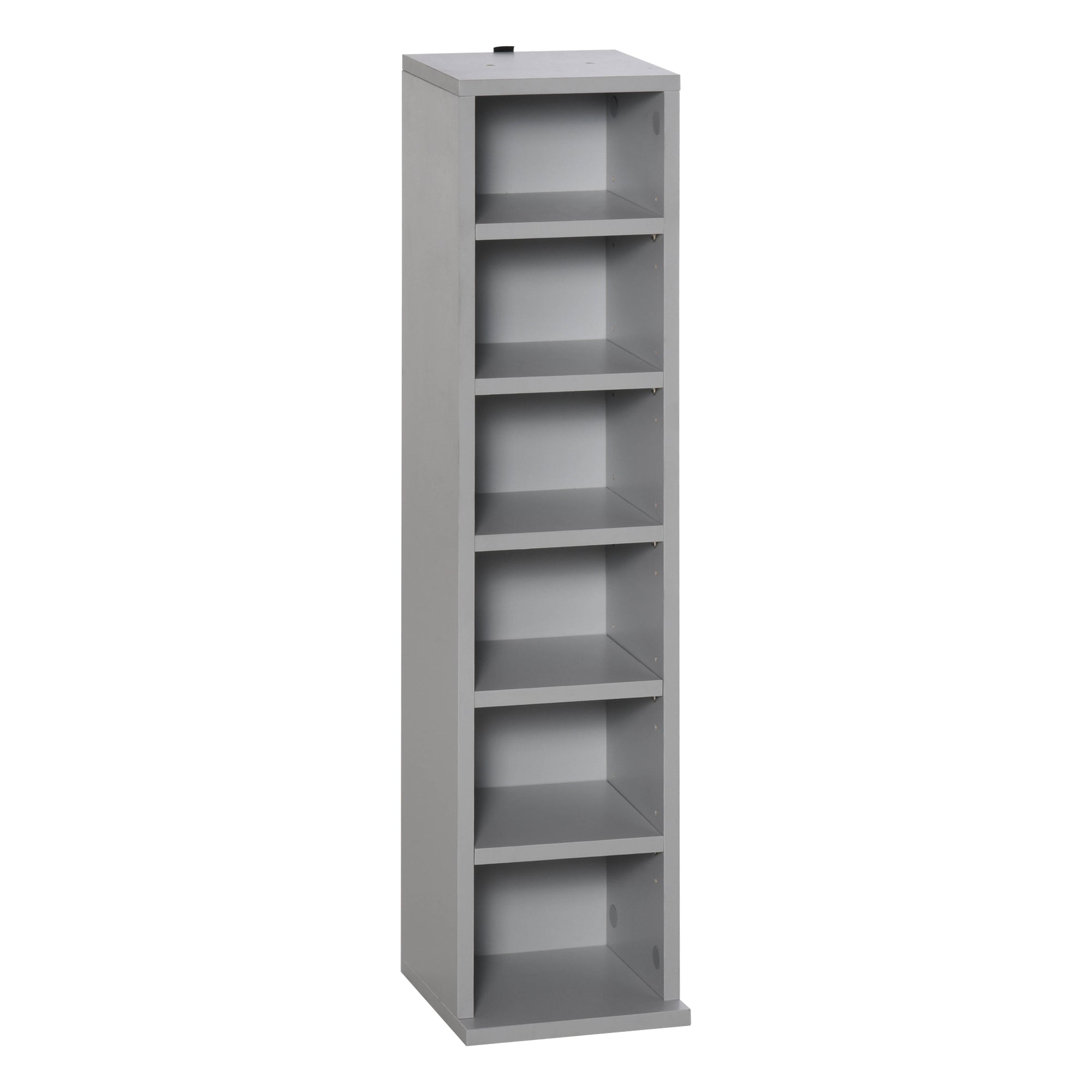 204 CD Media Display Shelf Unit Set of 2 Blu-Ray DVD Tower Rack w/ Adjustable Shelves Bookcase Storage Organiser, Grey