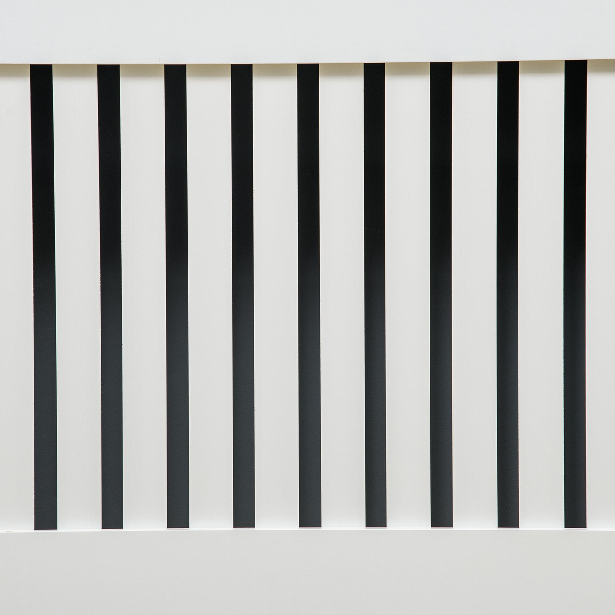 Slatted Radiator Cover Painted Cabinet MDF Lined Grill in White 172L x 19W x 81H cm