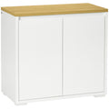 Sideboard Cabinet with Double Doors and Adjustable Shelf for Kitchen, Living Room, Entryway - White