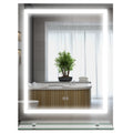 LED Bathroom Mirror with Touch Control, Anti-Fog & Shelf - Silver