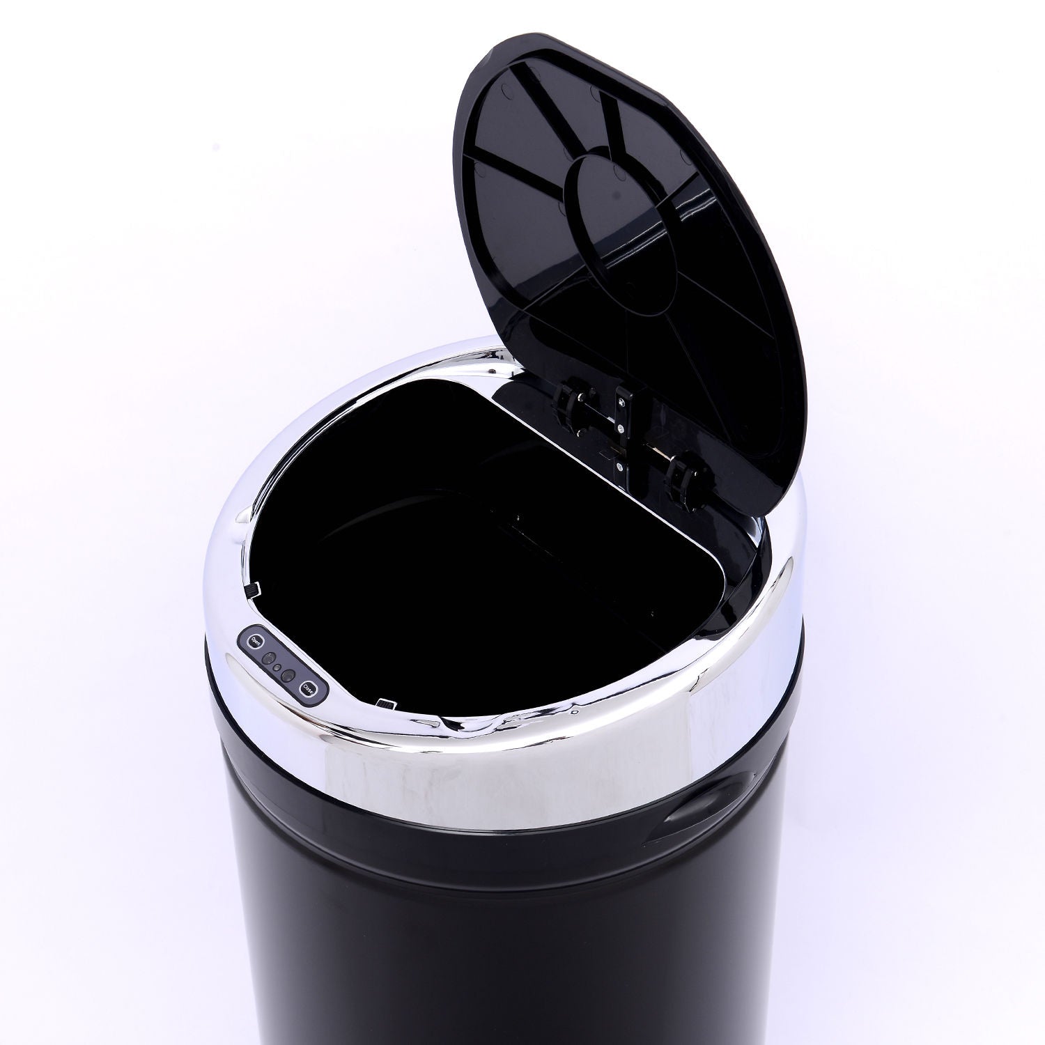 42L Stainless Steel Sensor Trash Can W/ Bucket-Black