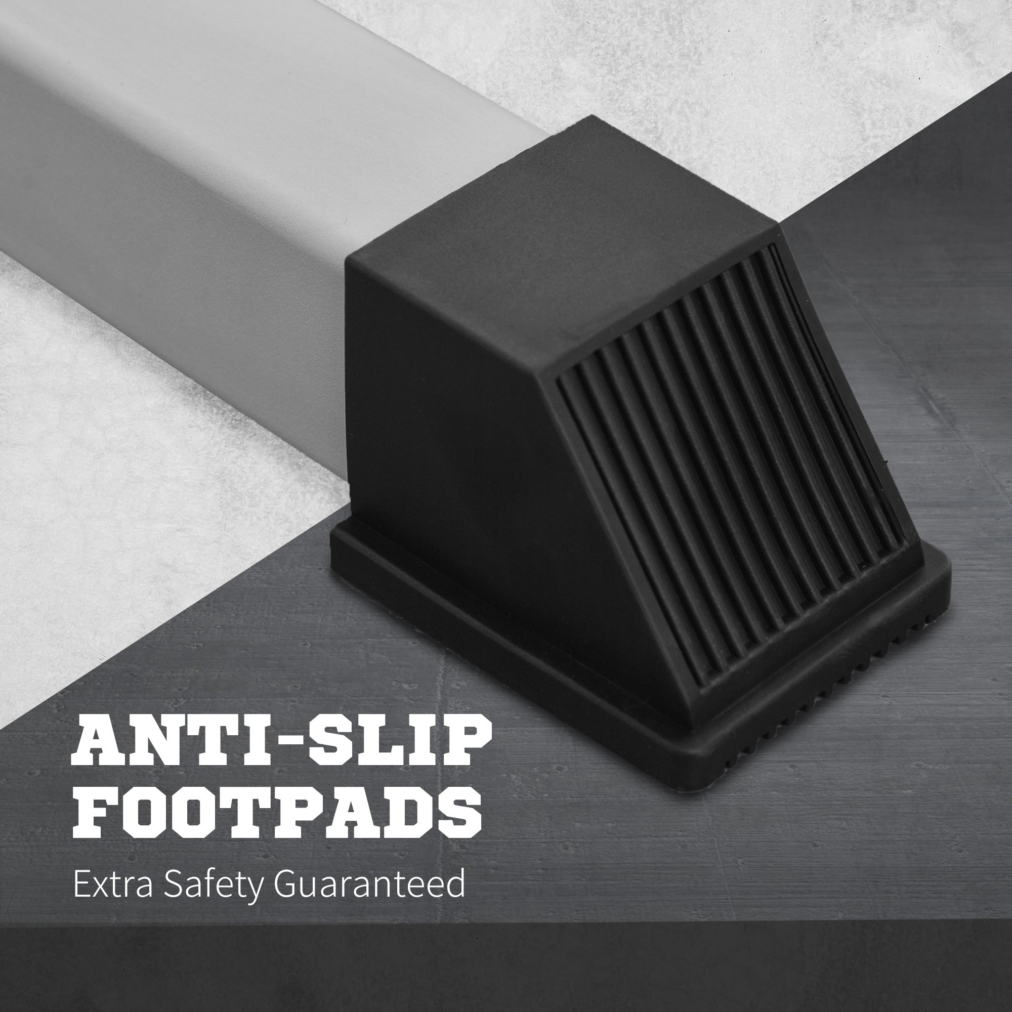 Adjustable Barbell Rack Squat Stand for Weight Lifting Home Gym Training - Silver Black