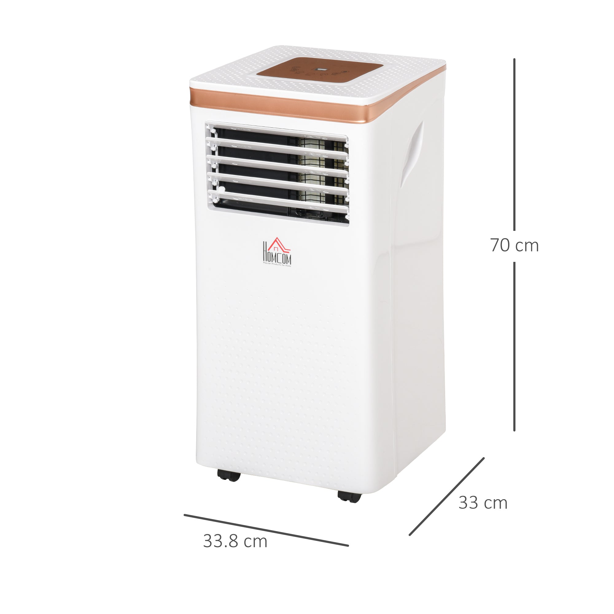 9000 BTU 4-In-1 Compact Portable Mobile Air Conditioner Unit Cooling Dehumidifying Ventilating w/ Fan Remote LED 24 Hr Timer Auto Shut-Down