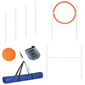 Pet Dog Agility Training Equipment Set with Carry Bag - Multicolour