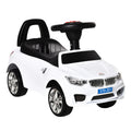 Ride On Sliding Car Toddler Walker with Horn, Music, Lights & Storage - White