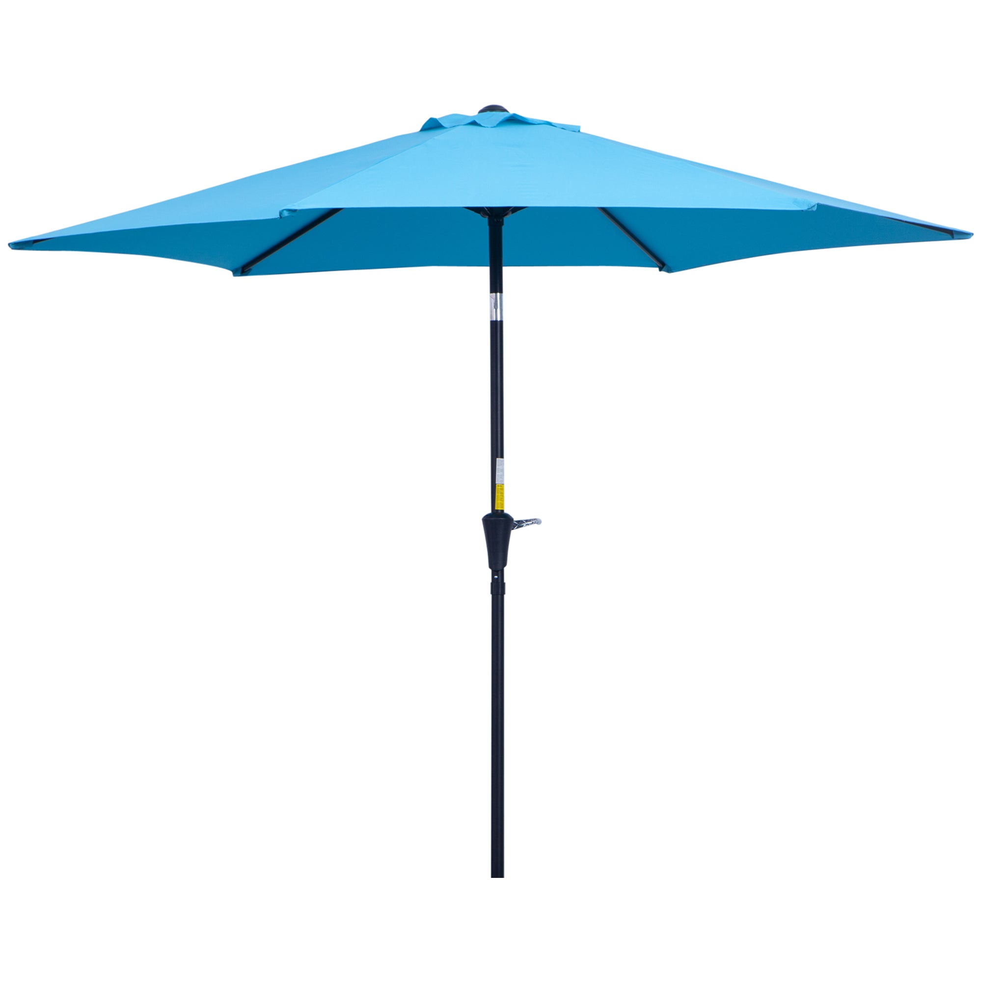 2.7M Patio Tilt Umbrella Sun Parasol Outdoor Garden Sun Shade Aluminium Frame with Crank（Blue）