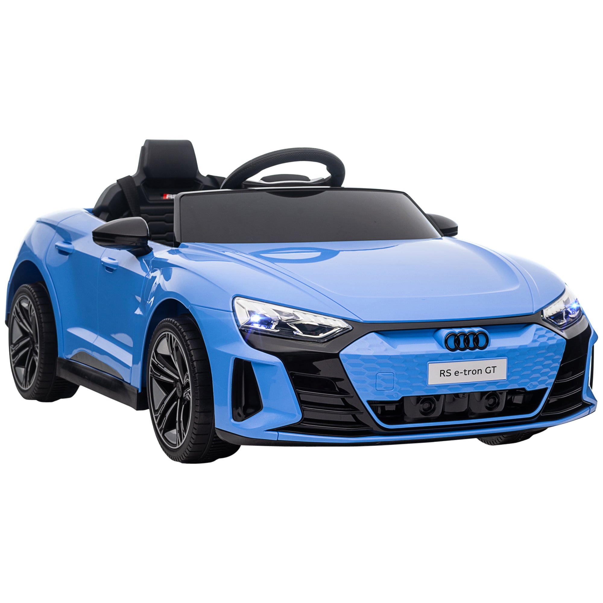 Audi Licensed Kids Electric Ride On Car with Parental Remote Control, 12V Battery Powered Toy with Suspension System, Lights, Music, Blue