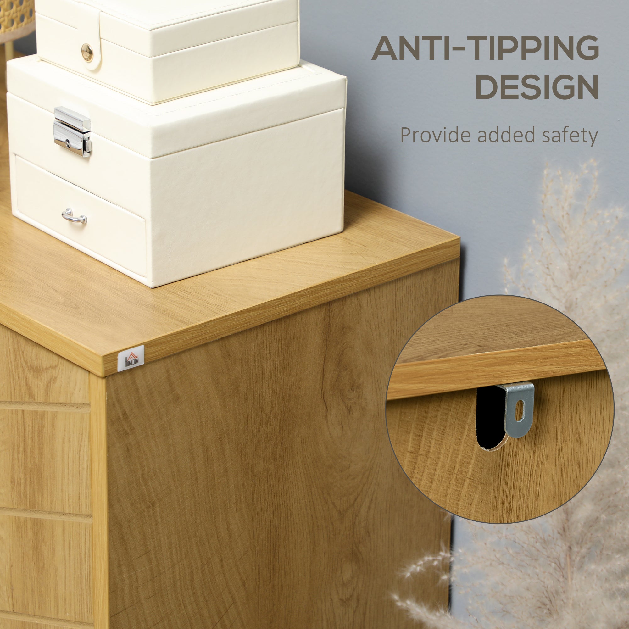 Vintage Storage Cabinet with Double Chevron Doors and Pine Wood Legs - Natural Wood Effect