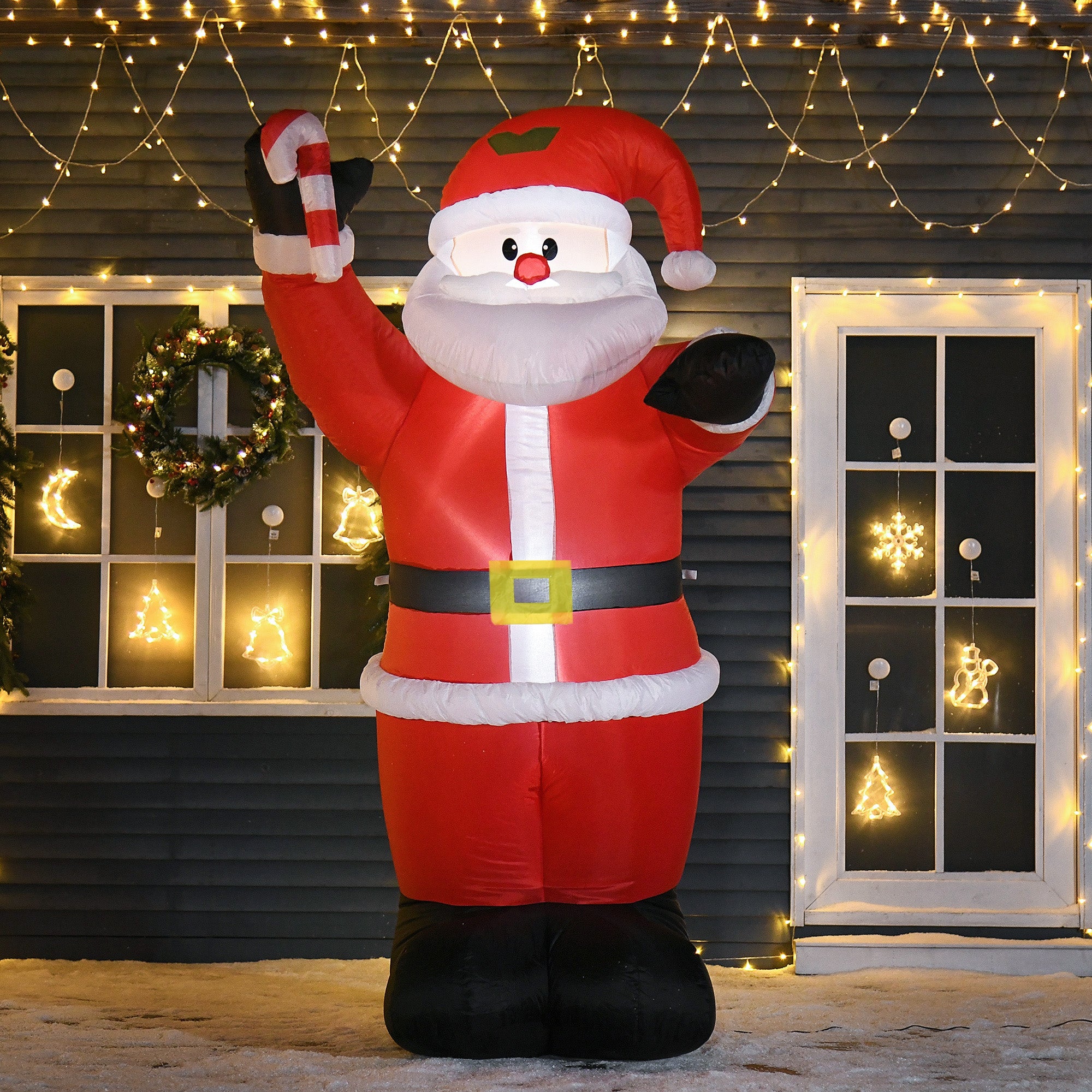 Inflatable Air Blown Christmas Santa Claus 240cm LED Lighted