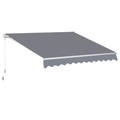 Retractable Manual Garden Awning Canopy Shelter 295x250 cm - Grey