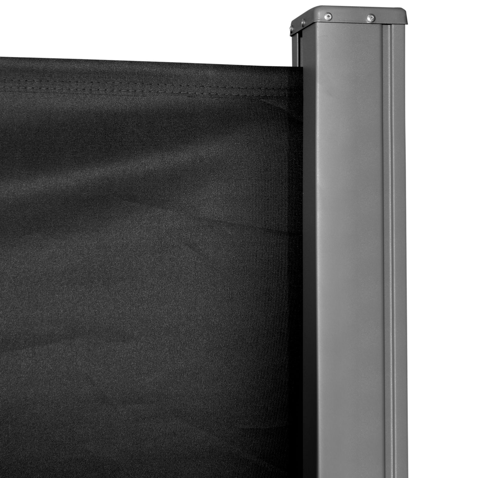 Retractable Side Awning Privacy Screen with UV Protection 300x160cm - Black