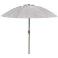 2.5m Outdoor Garden Parasol with Crank and Tilt Mechanism - Light Grey