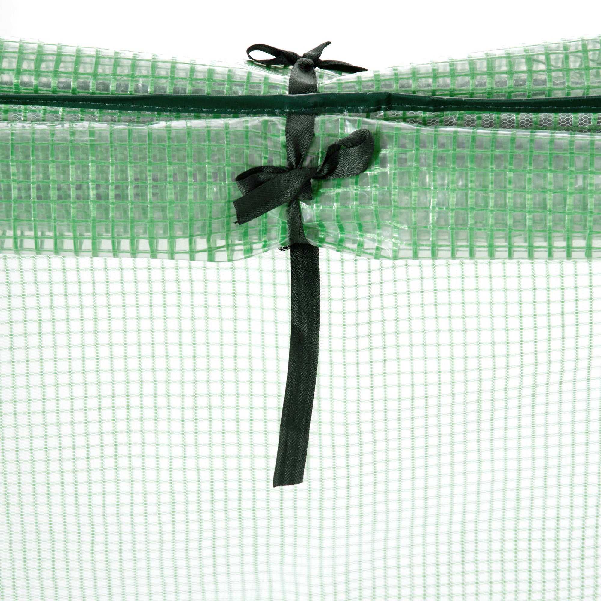 Mini Greenhouse Portable Garden Greenhouse Metal Frame Growhouse with Large Zipper Windows for Plants, 180 x 92 x 92 cm