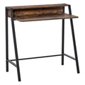 Writing Desk Computer Table with Storage Shelf for Home Office PC Laptop Workstation - Rustic Brown