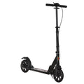 Foldable Adult Teens Kick Scooter with Adjustable Height, Hand Brake & Shock Mitigation System - Black
