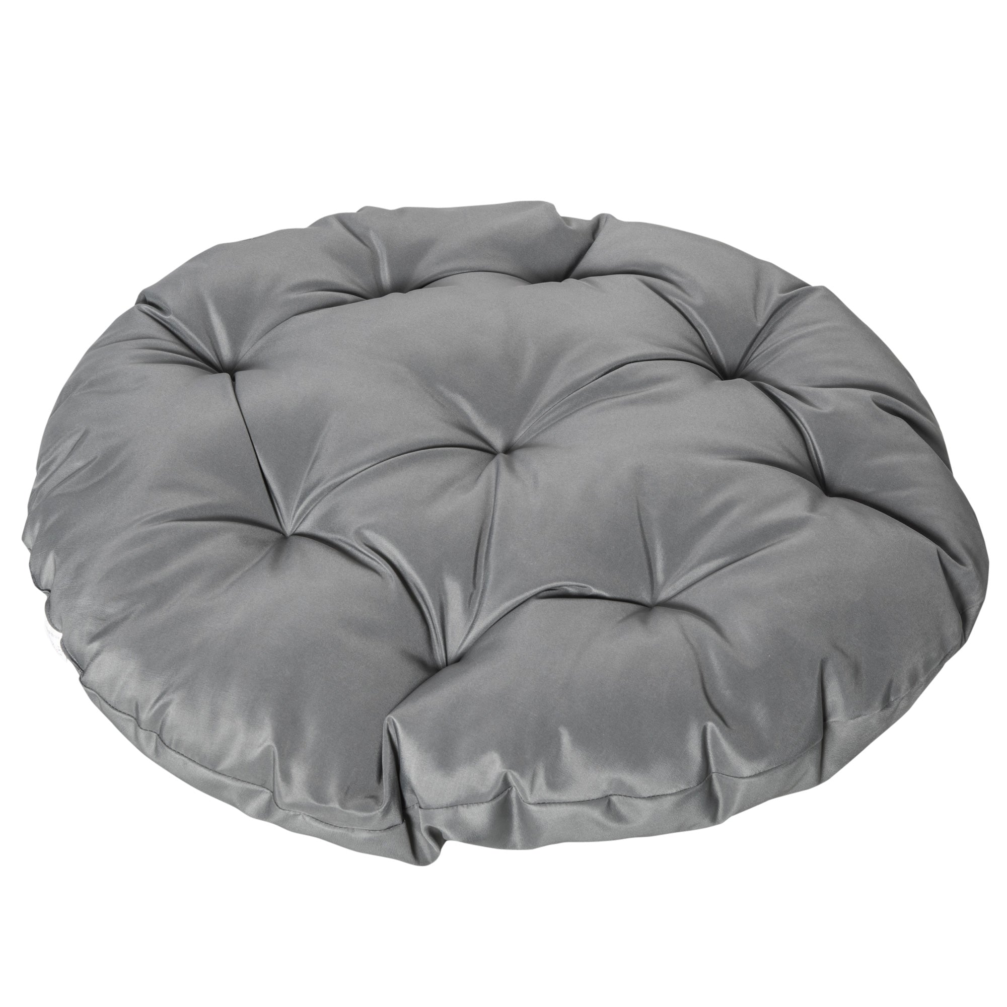 360° Swivel Oversized Rattan Papasan Moon Bowl Lounge Chair with Padded Cushion - Grey