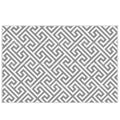 Reversible Outdoor Plastic Straw Rug 152x243cm Portable Camping Mat for Garden Picnic Indoor - Light Grey