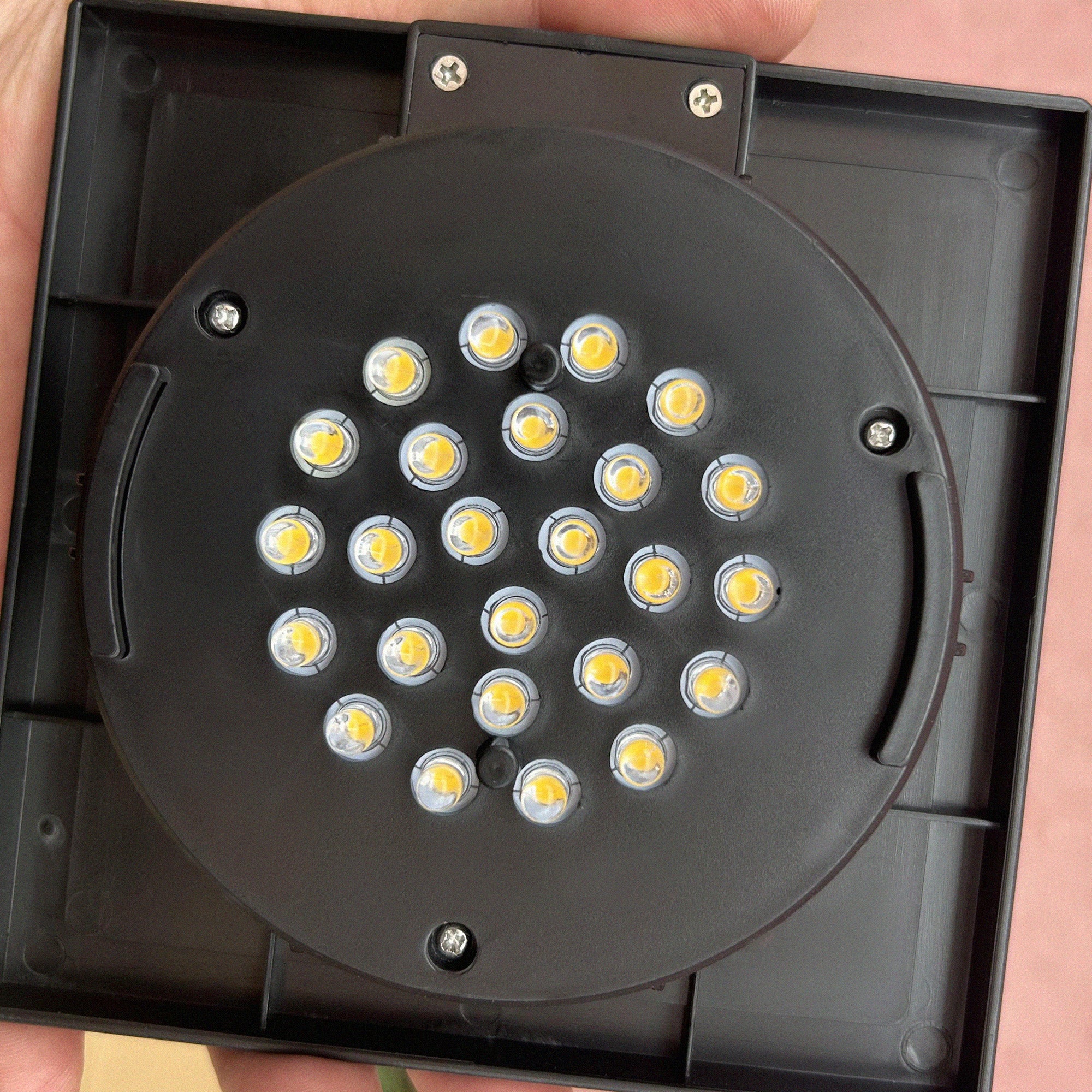 Solar Floor Lamp with Auto On Off Warm LED Lights - Brown