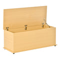 Wooden Storage Trunk Chest Bench Seat Ottoman with Lid - Burlywood