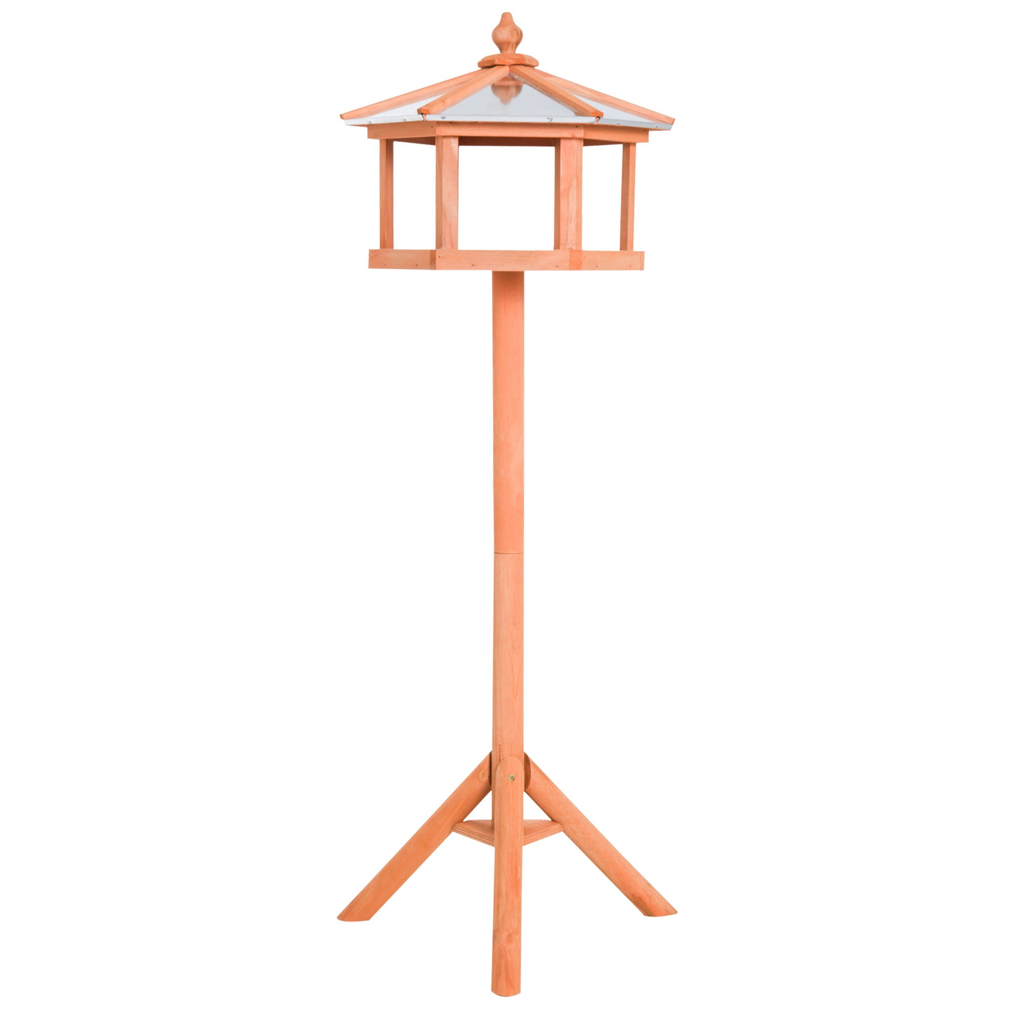 Deluxe Bird Stand Feeder Table Feeding Station Wooden Garden Wood Coop Parrot Stand 113cm High New