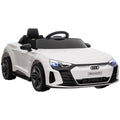 Audi Licensed Kids 12V Electric Ride On Car with Remote Control, Suspension, Lights & Music - White
