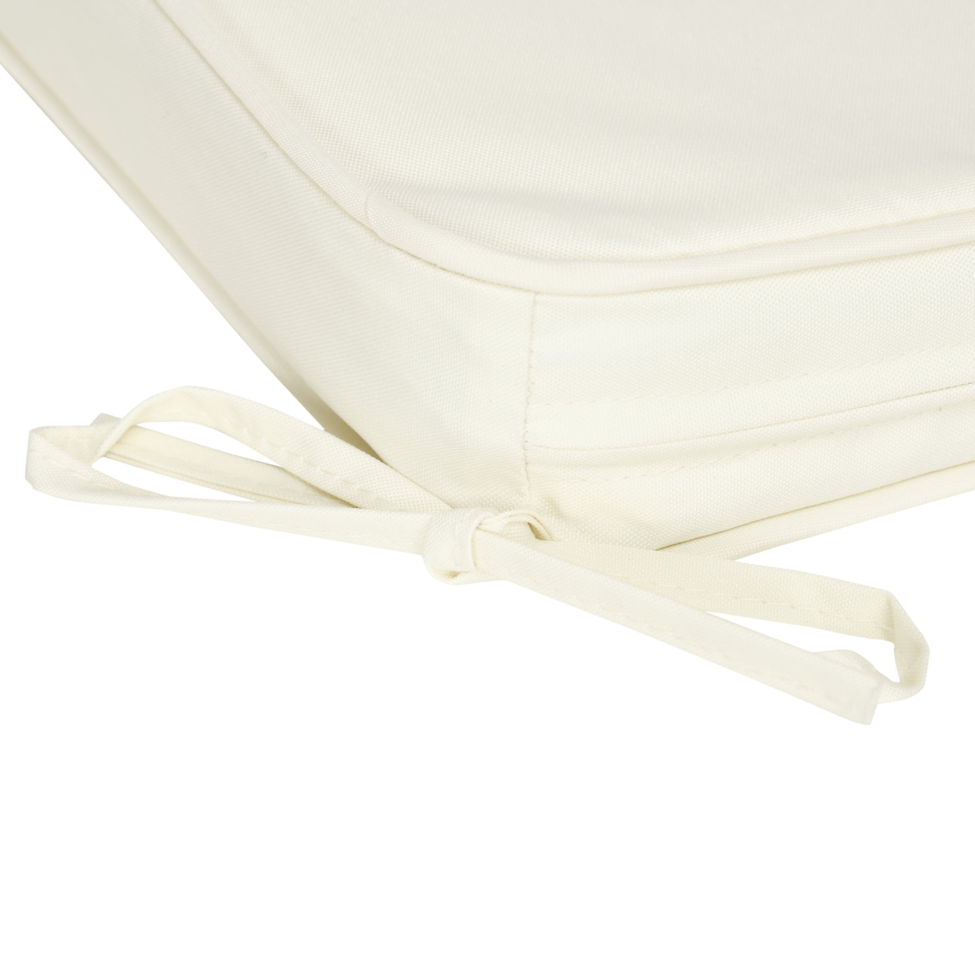 Set of 6 Chair Cushions with Tie Fastenings - Cream White