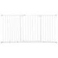 Adjustable Pressure Fit Dog Stair Gate with Auto Close 74-148cm Wide - White
