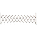 Expanding Aluminium Trellis Fence Panel Folding Garden Screen 300cm - Dark Brown