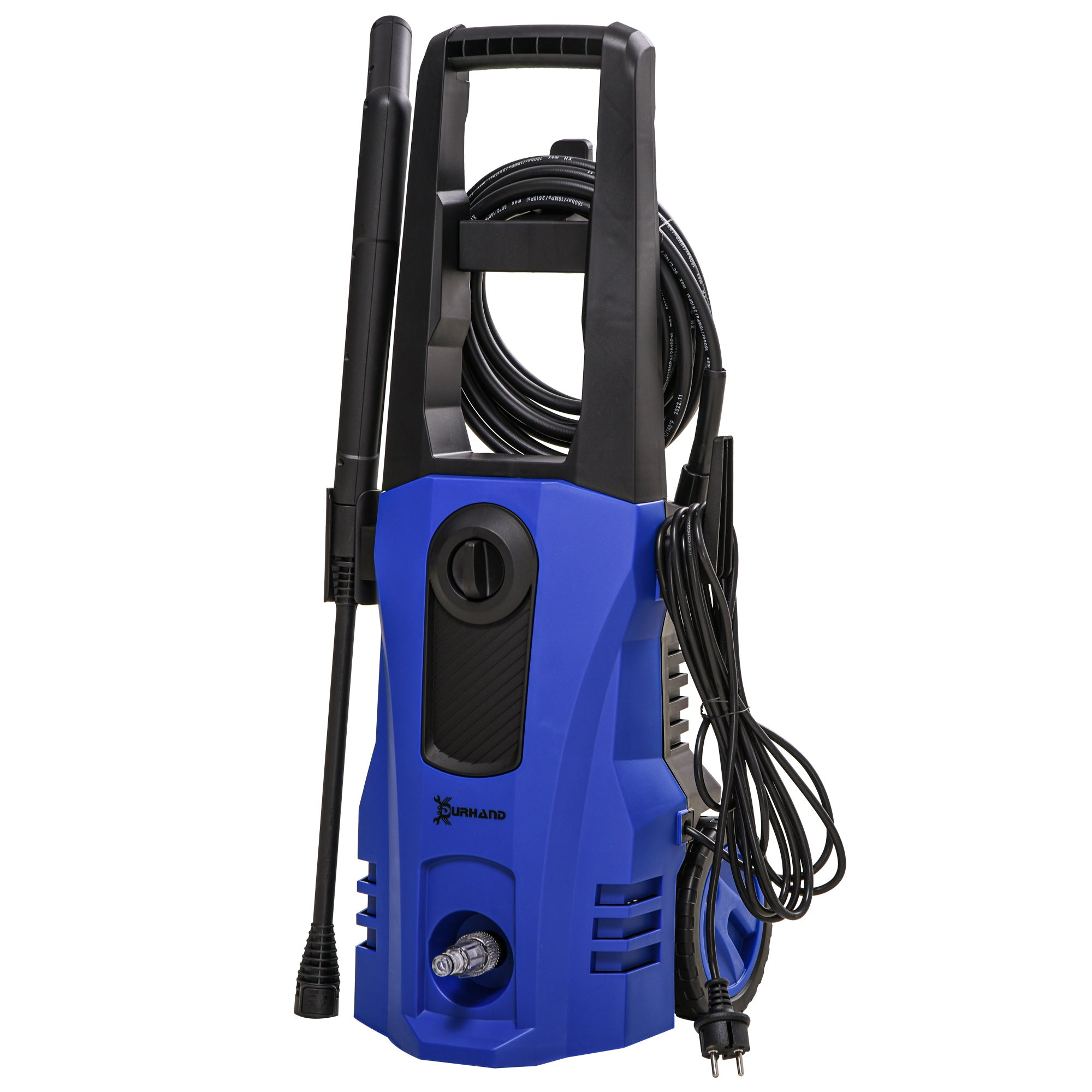 High Pressure Washer, 150 Bar Pressure, 510 L/h Flow, 1800W, High-Performance Portable Power Jet Wash Cleaner, Blue