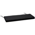 2-Seater Garden Bench Cushion Set Water Resistant - Black