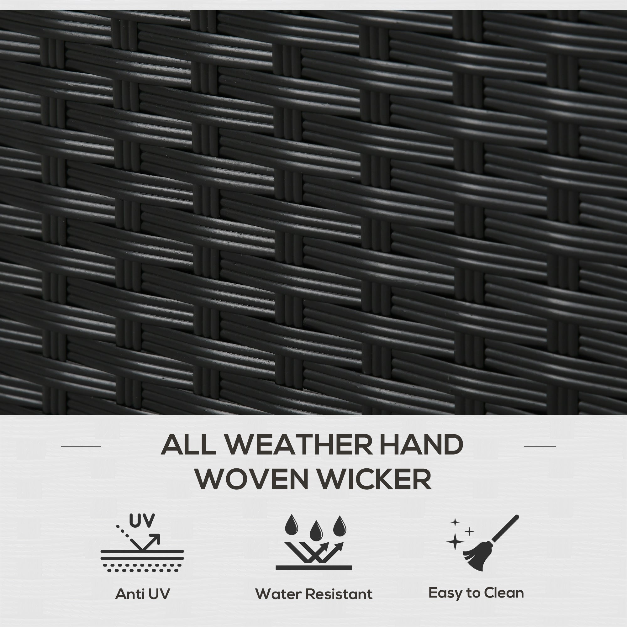 Rattan Garden Storage Box, Outdoor PE Wicker Deck Doxes w/ Shoe Layer for Indoor, Outdoor, Spa, Black