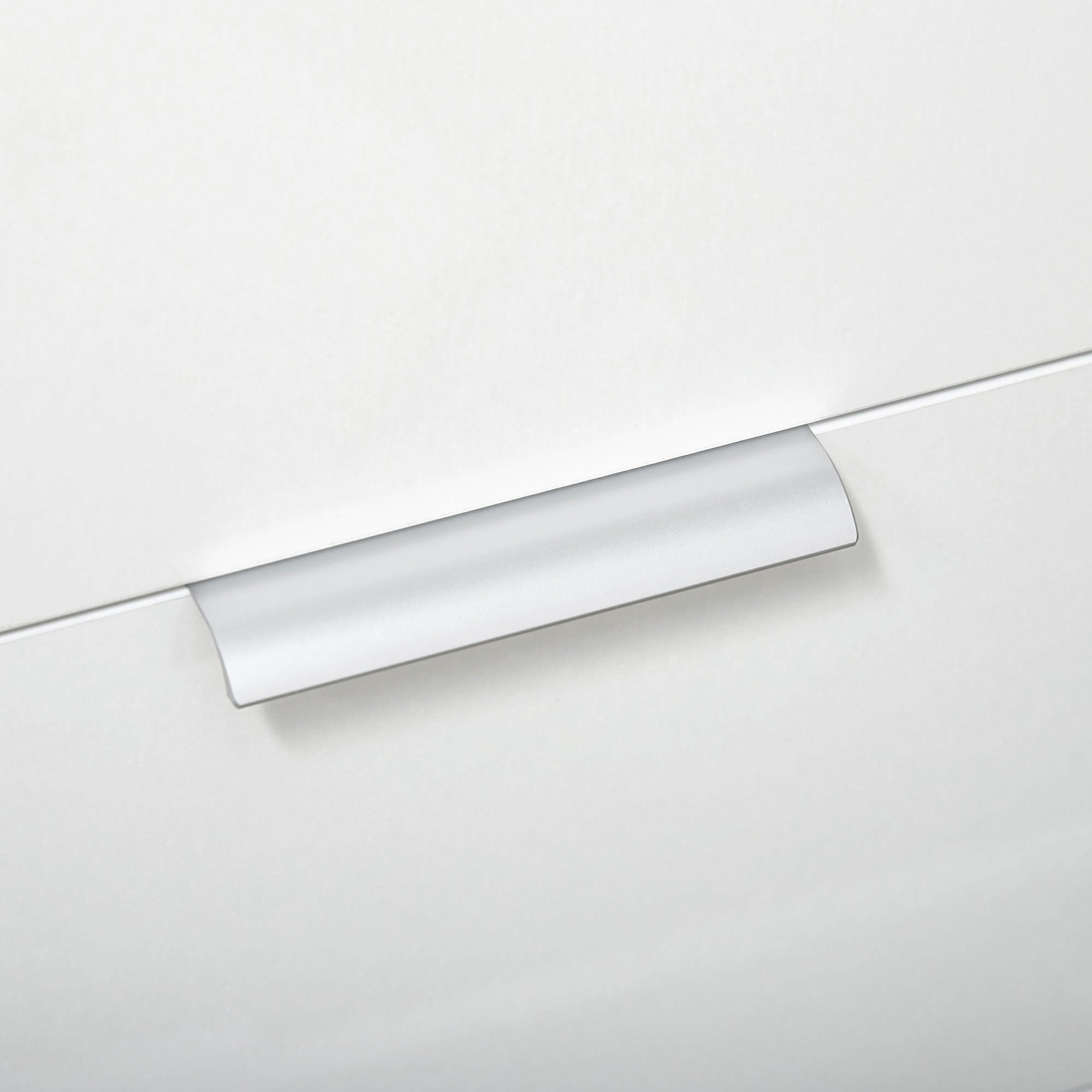 Modern Storage Cabinet, High Gloss Slim Sideboard with Drawer, Door Cupboard, Adjustable Shelves, White and Natural