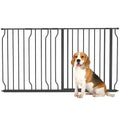 Extra Wide 75-145cm Pressure Fit Dog Gate for Stairways, Doorways & Hallways - Black