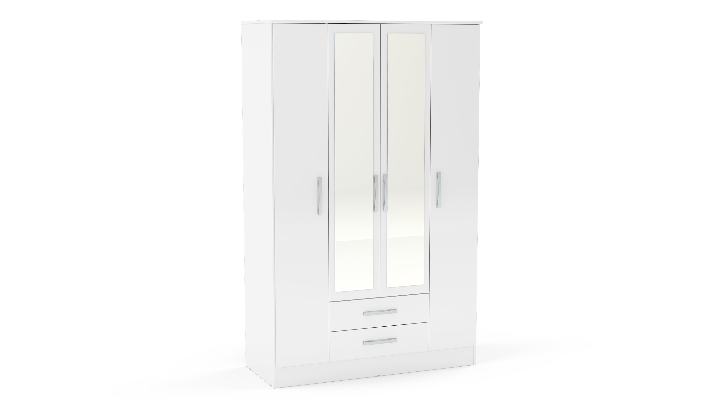 Lynx 4 Door 2 Drawer Wardrobe With Mirror