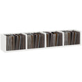 Wall Mount 4-Cube Media Storage Rack for 84 CDs & 56 DVDs/Blu-rays - White