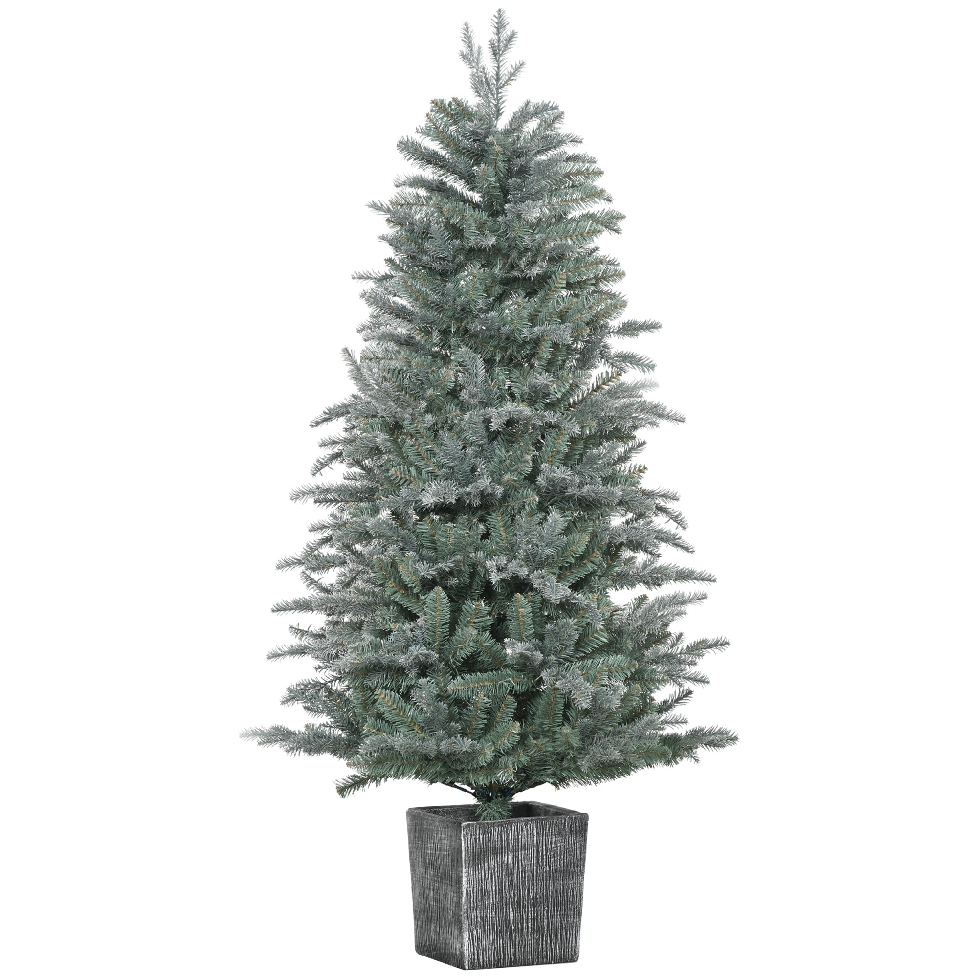 5ft Tall Artificial Christmas Tree with Realistic Branches, Pot Stand and 1140 Tips, Xmas Decoration, Green