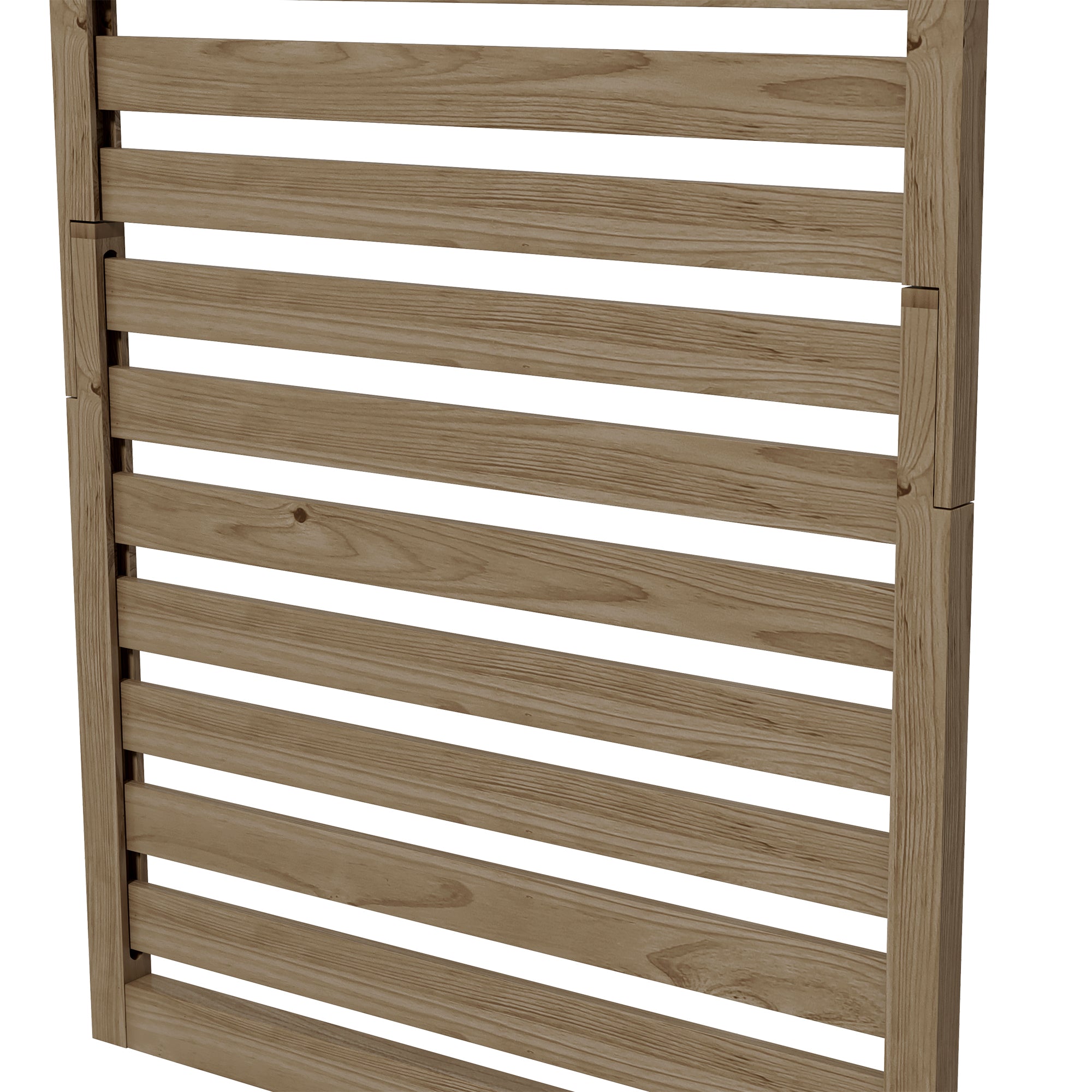 Wall Mounted Plant Stands Set of 2, Fir Wood Flower Stand with Shelves and Slatted Trellis for Patio, Balcony, Porch