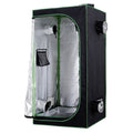 Hydroponic Plant Grow Tent 80x80x160cm with Reflective Lining - Black/Green