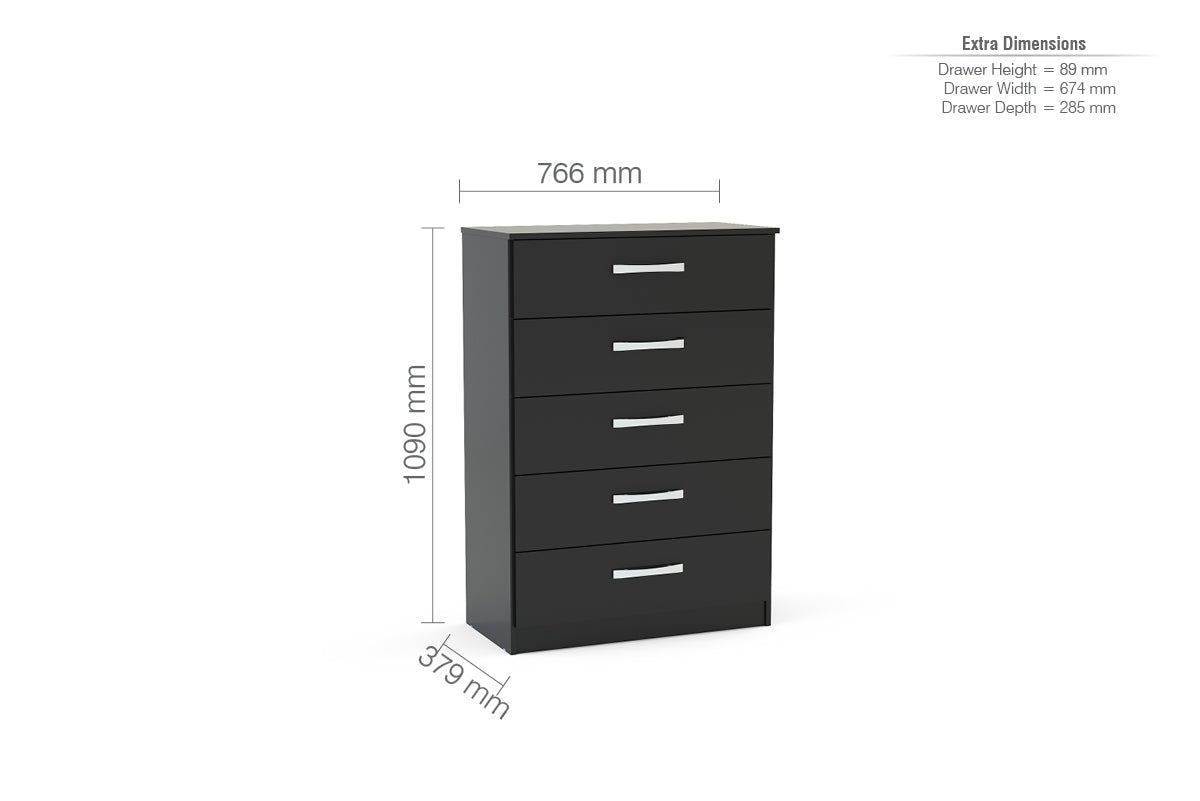 Lynx 5 Drawer Chest