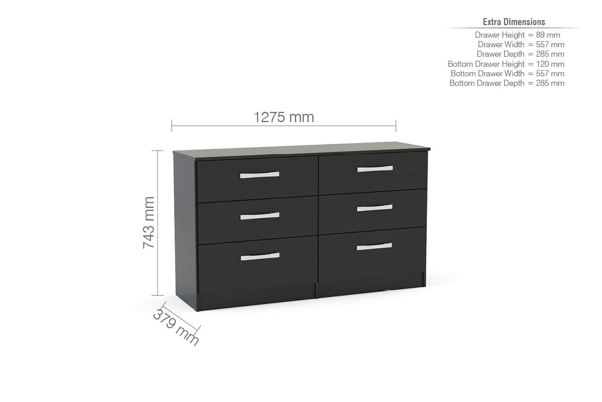 Lynx 6 Drawer Chest