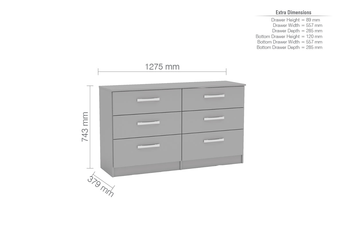 Lynx 6 Drawer Chest