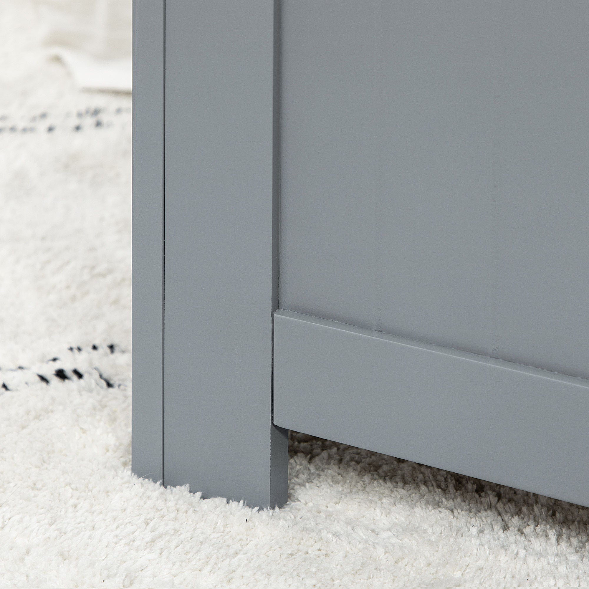Large Storage Box Toy Chest Organizer with Lid and Safety Hinges - Grey