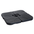 4 pc Heavy Duty Plastic Parasol Umbrella Weight Base for Cross Stands - Black
