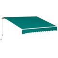 Adjustable Garden Patio Awning Canopy with Sun Shade - Green