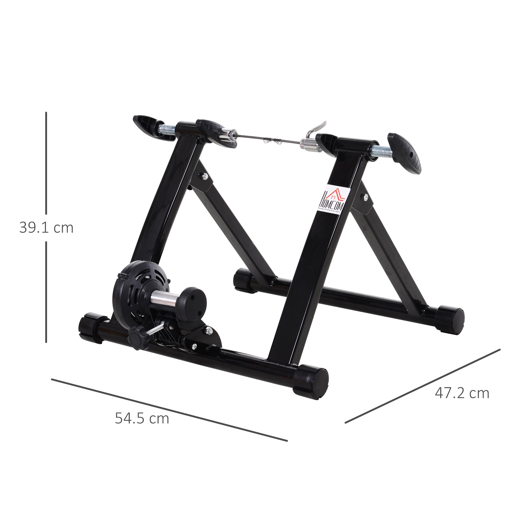 Foldable Indoor Bike Turbo Trainer-Black