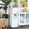 8000 BTU 4-in-1 Portable Air Conditioner with Remote, LED Display & Timer - White/Grey