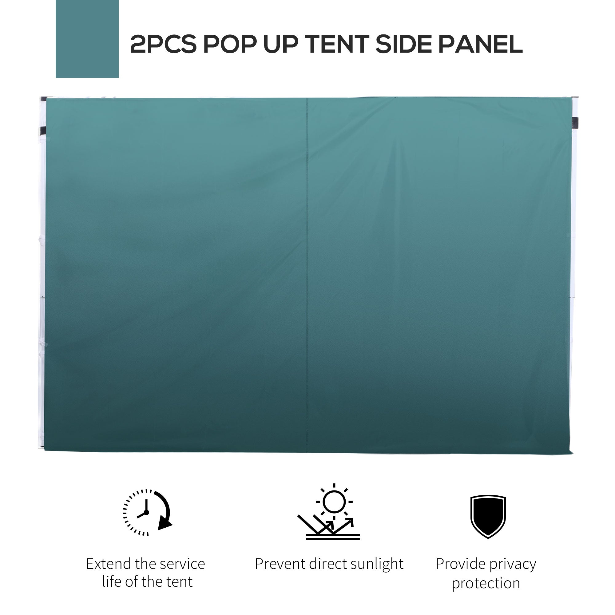 3m Gazebo Exchangeable Side Panel-Green