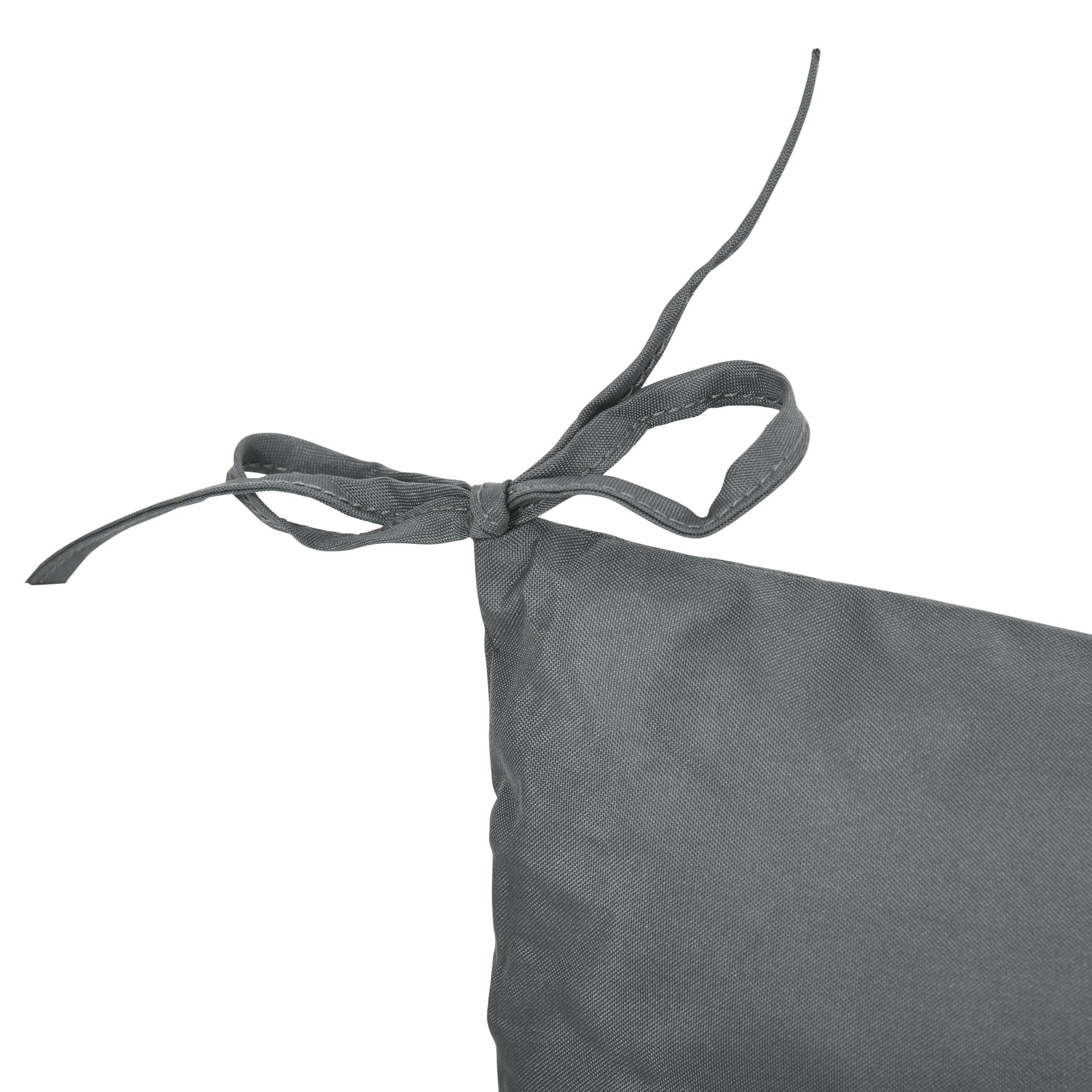 Set of 2 Outdoor Seat Cushions with Backrest, Water Resistant - Grey